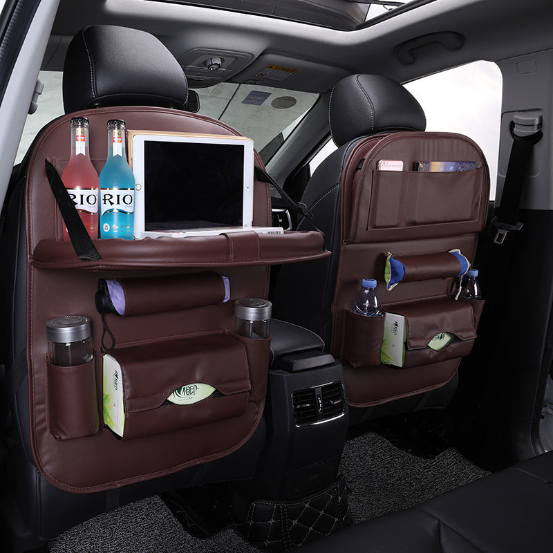LuxHold™ Leather Car Seat Organizer